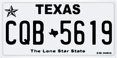 TX license plate CQB5619