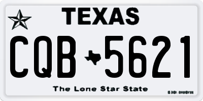 TX license plate CQB5621