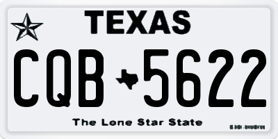TX license plate CQB5622