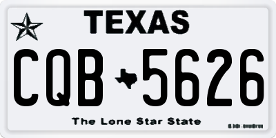 TX license plate CQB5626