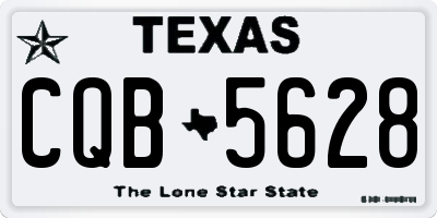 TX license plate CQB5628