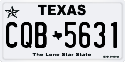 TX license plate CQB5631