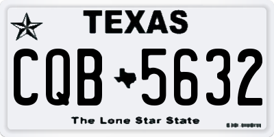 TX license plate CQB5632