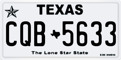TX license plate CQB5633
