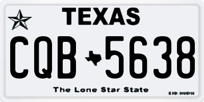 TX license plate CQB5638