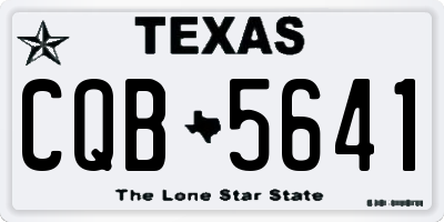 TX license plate CQB5641
