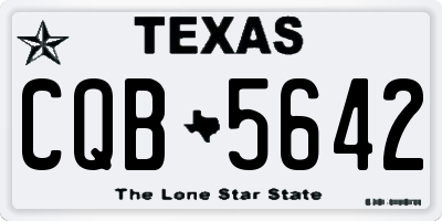 TX license plate CQB5642