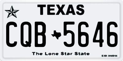 TX license plate CQB5646