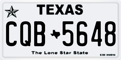 TX license plate CQB5648