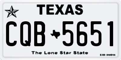 TX license plate CQB5651