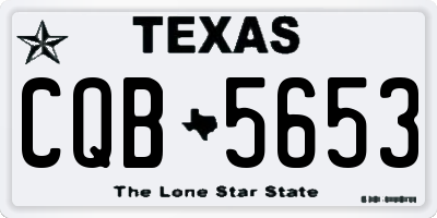 TX license plate CQB5653
