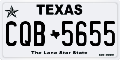 TX license plate CQB5655