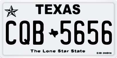 TX license plate CQB5656