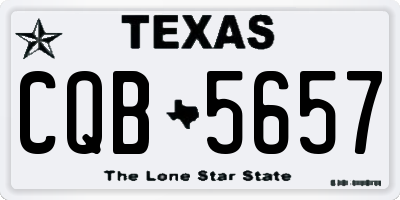 TX license plate CQB5657