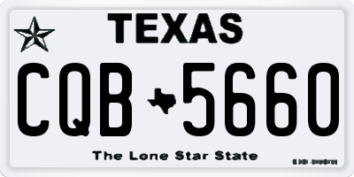 TX license plate CQB5660