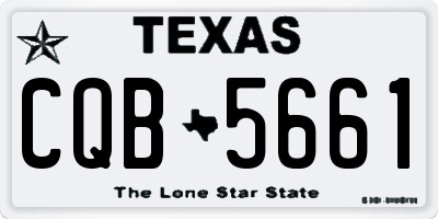 TX license plate CQB5661