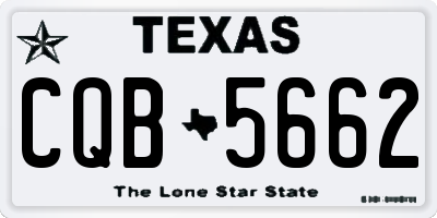 TX license plate CQB5662