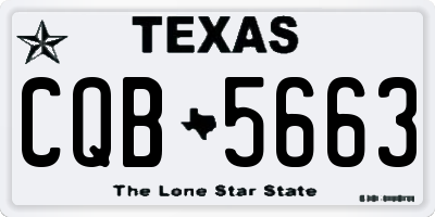 TX license plate CQB5663