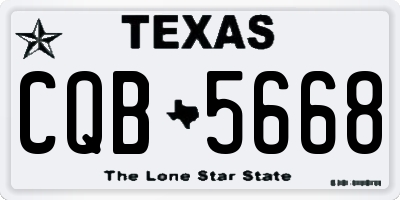 TX license plate CQB5668