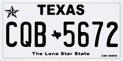 TX license plate CQB5672