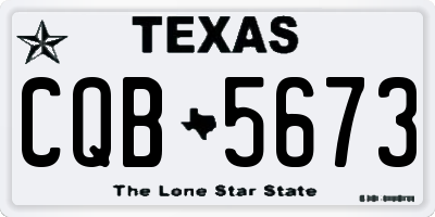 TX license plate CQB5673