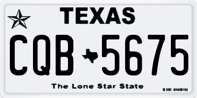 TX license plate CQB5675