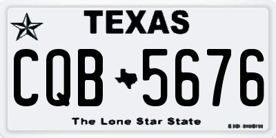 TX license plate CQB5676