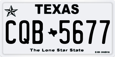 TX license plate CQB5677