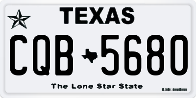 TX license plate CQB5680