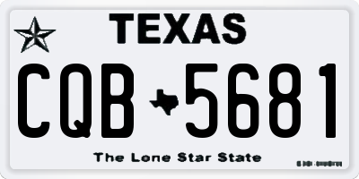 TX license plate CQB5681
