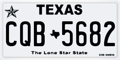 TX license plate CQB5682