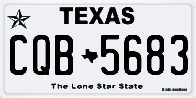 TX license plate CQB5683