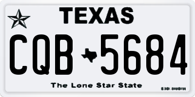 TX license plate CQB5684