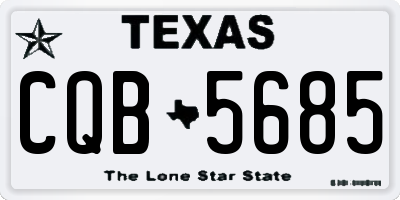 TX license plate CQB5685