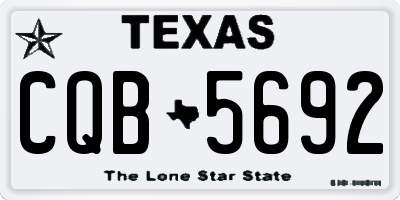 TX license plate CQB5692