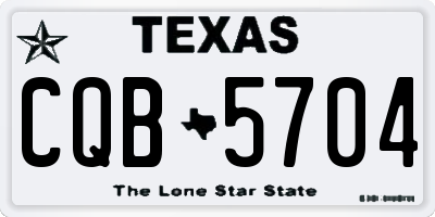 TX license plate CQB5704