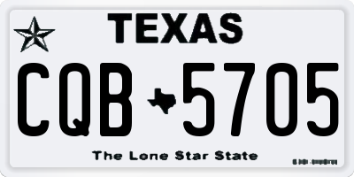 TX license plate CQB5705