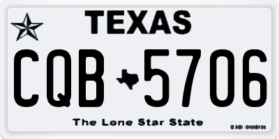 TX license plate CQB5706