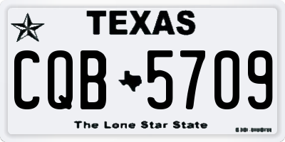 TX license plate CQB5709