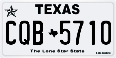 TX license plate CQB5710