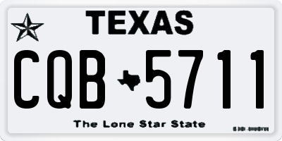 TX license plate CQB5711