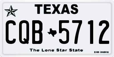 TX license plate CQB5712