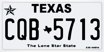 TX license plate CQB5713