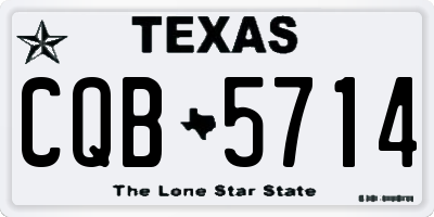 TX license plate CQB5714