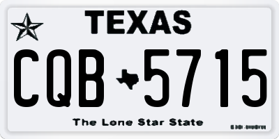 TX license plate CQB5715