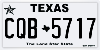 TX license plate CQB5717