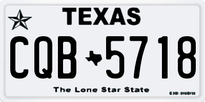 TX license plate CQB5718