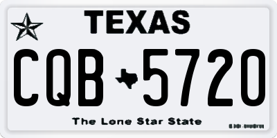 TX license plate CQB5720