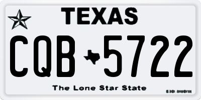 TX license plate CQB5722