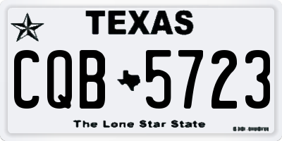 TX license plate CQB5723